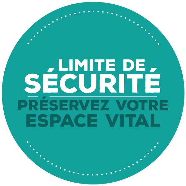 Espace vital vert rond à coller au sol