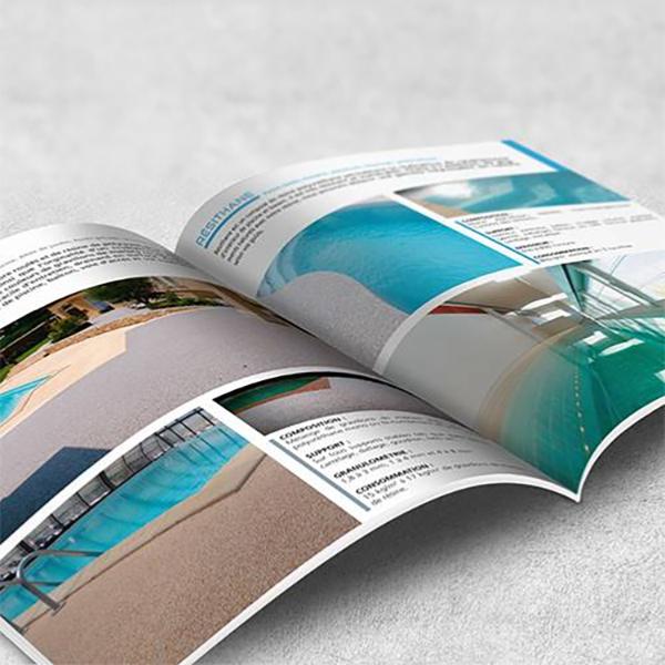 Brochure publicitaire A4 , 28 pages  papier 135g et couverture 250g, à partir de 20 unités 