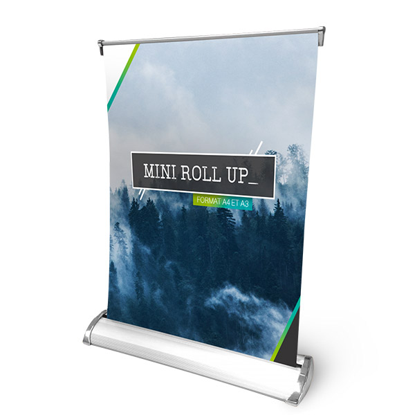 Mini roll up personnalisé A4