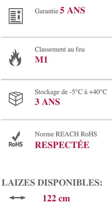 Laize vitrophanie formes points dégressifs