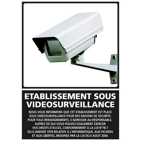 Panneau de securite videosurveillance, prix degressif