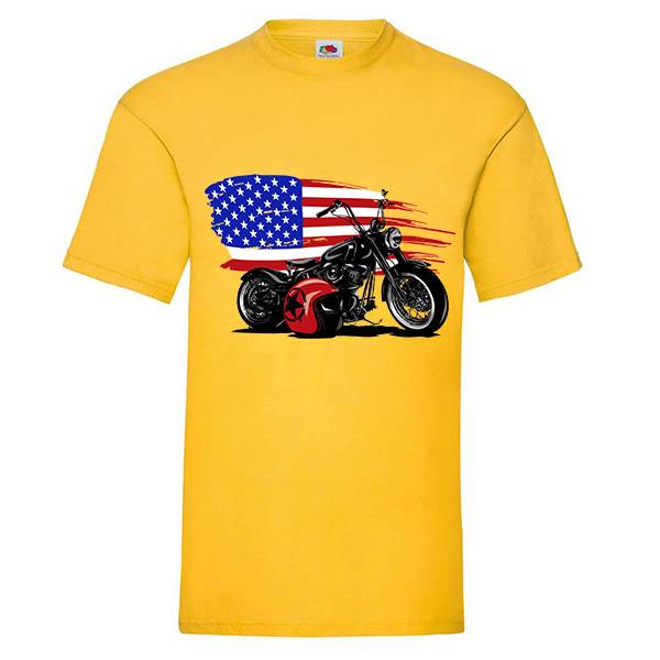 T-shirt homme personnalisé manches courtes , 100% coton 145grs , motif slim harley