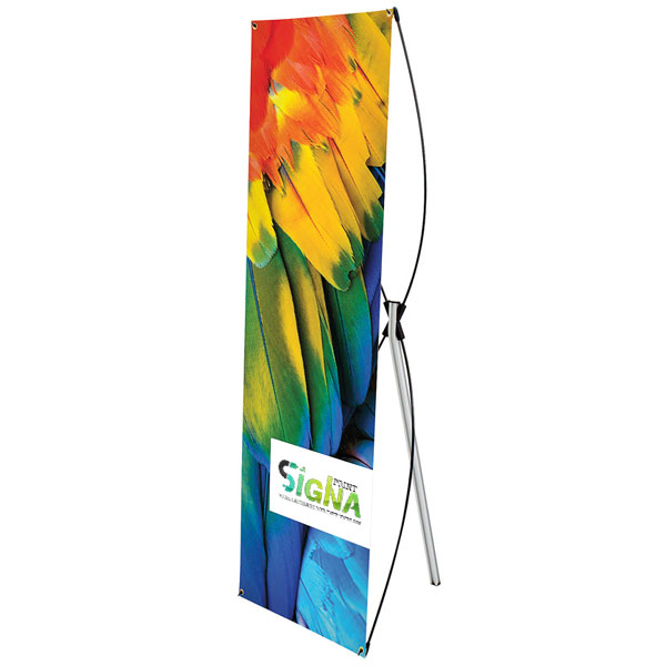 X-Banner premium 600x 1800 mm decolit M1, avec tige aluminium