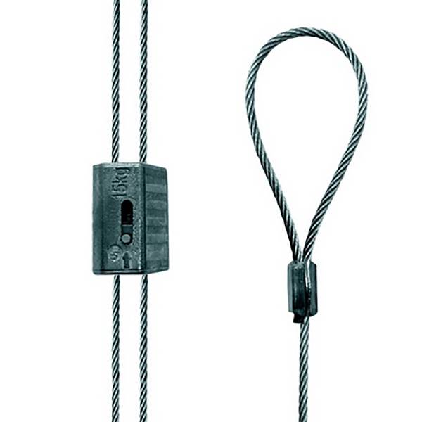 Kit cable suspendu fitcable avec galet et boucle (lot de 10)