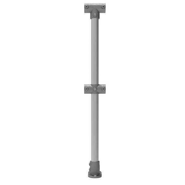 Poteau d'extension droit pour barriere de securité, tube 42 mm , hauteur 100 cm