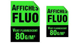 Affiche fluo verte