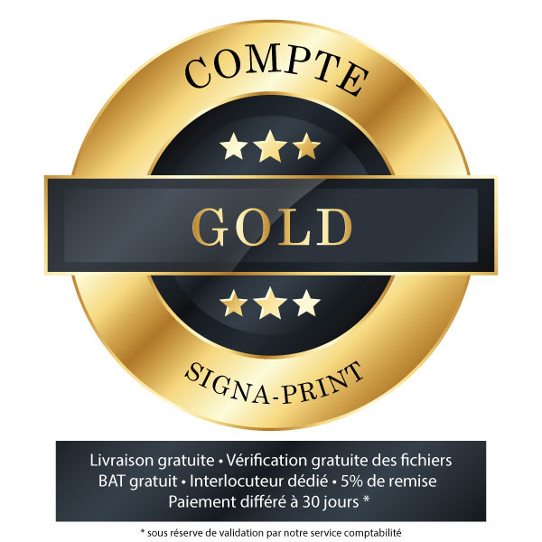 Compte gold Signa Print, livraison gratuite, paiement différé et autres avantages