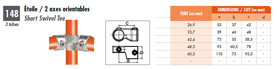 raccord tubulaire pour structure tubulaire