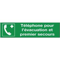 Panneau de sécurité  premiers secours téléphonie , prix degressif