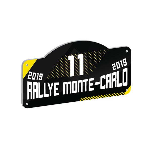 Impression plaque Rallye à personnaliser 290 x 150 mm, prix degressif