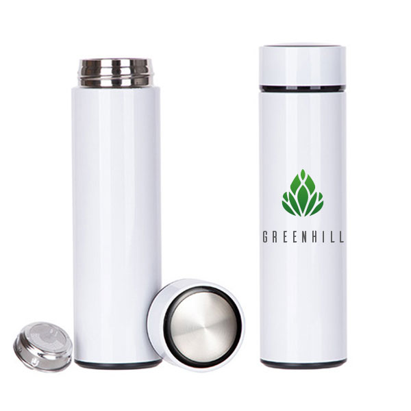 Thermos blanc 450 mL à personnaliser, avec infuseur