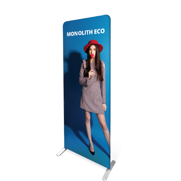 Totem publicitaire interieur avec impression sur housse textile format 1000x2000 mm