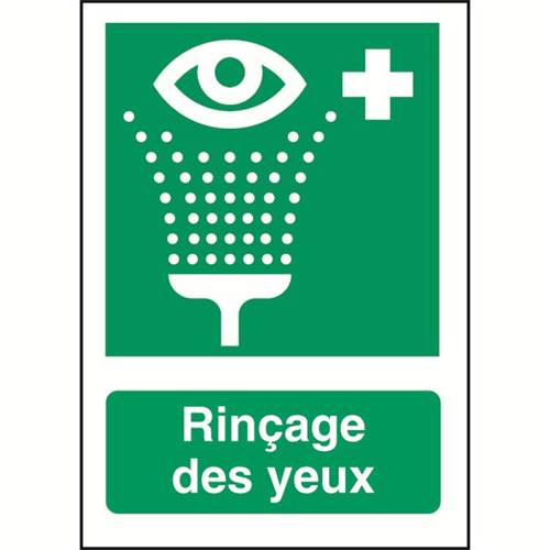 Panneau de sécurité  rincage des yeux premiers secours, prix degressif