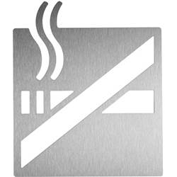 Plaque de porte pictogramme decoupé alu brossé picto zone non fumeur 