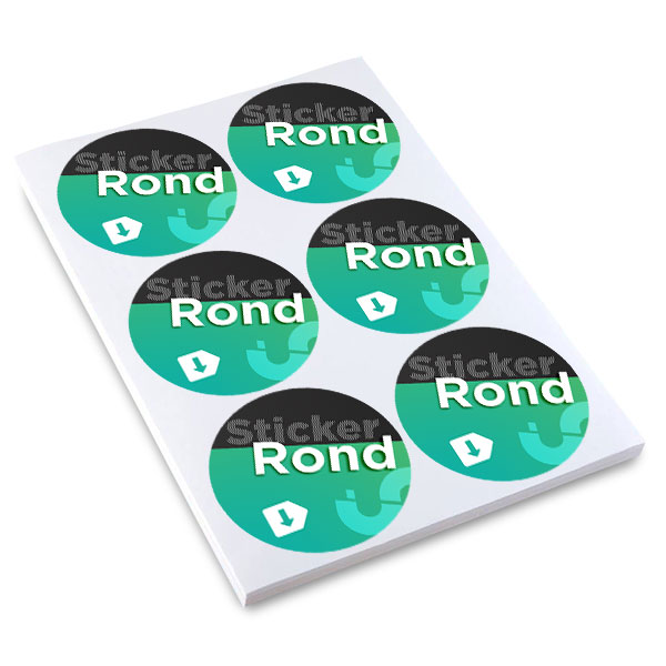 Stickers adhésifs ronds intérieurs diamètre 90 mm