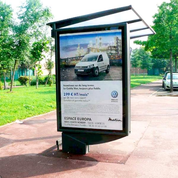 Affiche publicitaire abribus 120 grs dos bleu  120x176 cm