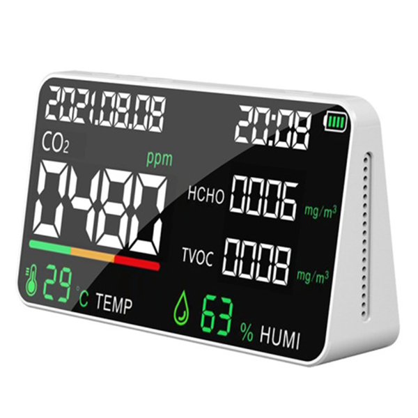 Capteur de CO2 multifonction portable pour interieur 160 x 90 mm