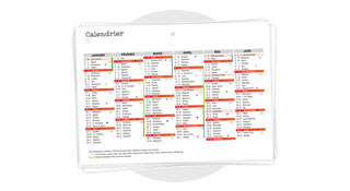 Calendrier  personnalis souple