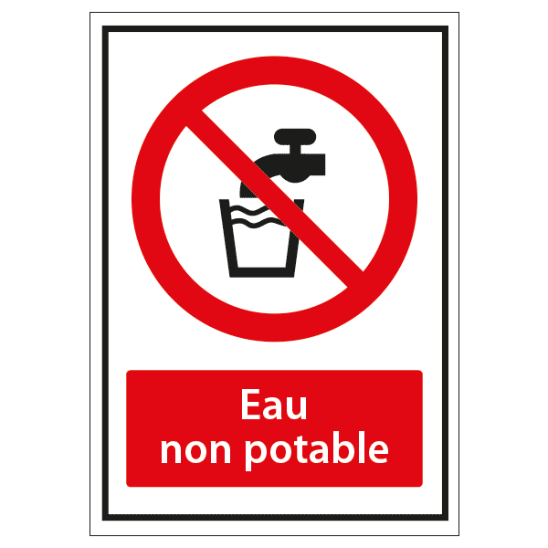 Panneau interdit eau non potable, prix dégressif