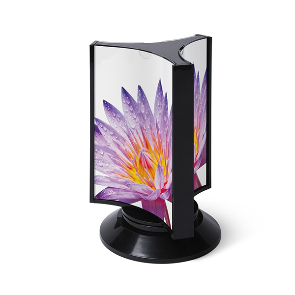 Porte menu sur pied rotatif 3 faces A5 ou A4 , hauteur 342 mm