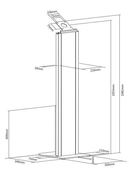 Support tablette tactile sur pied pour iPad